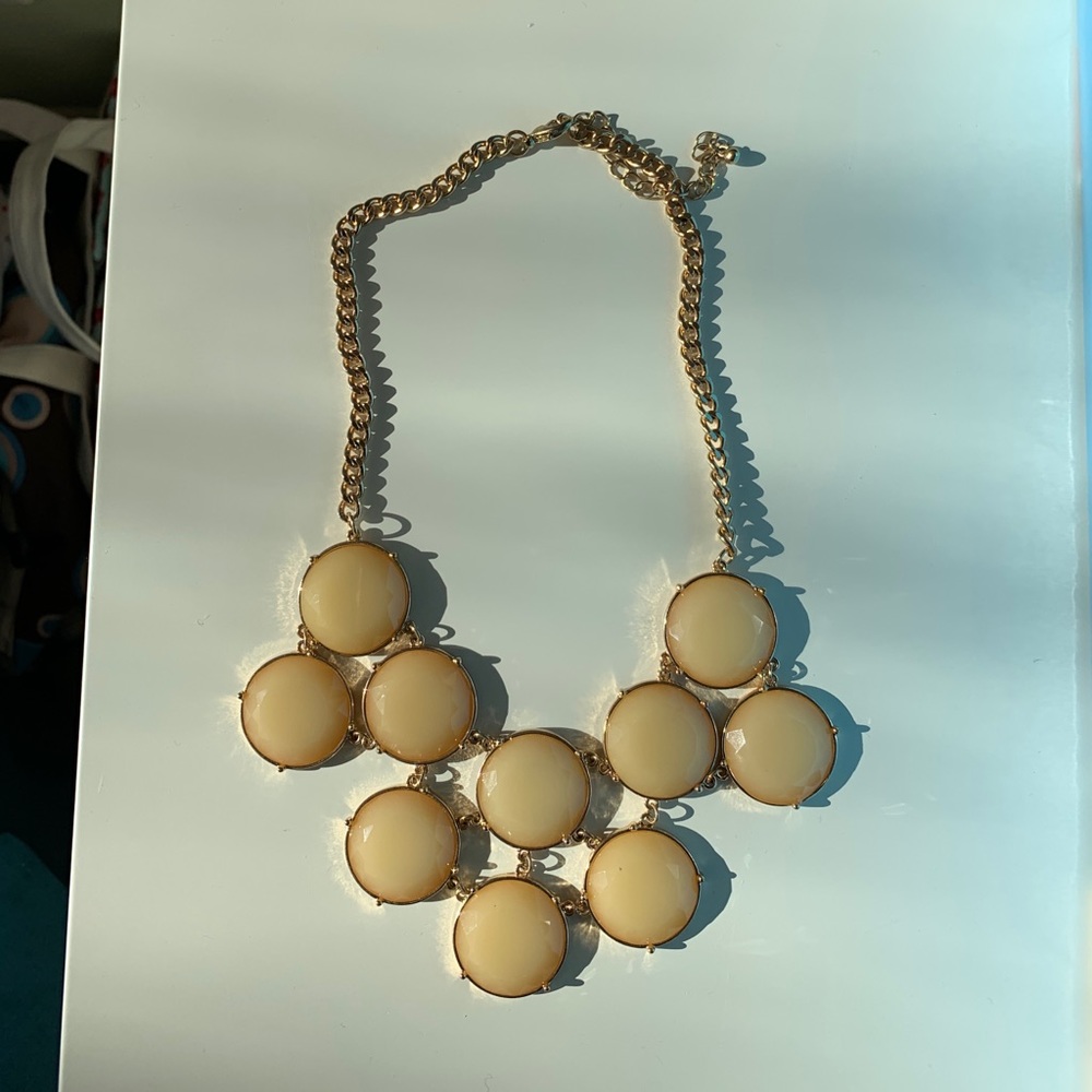 Creamy yellow statement necklace
